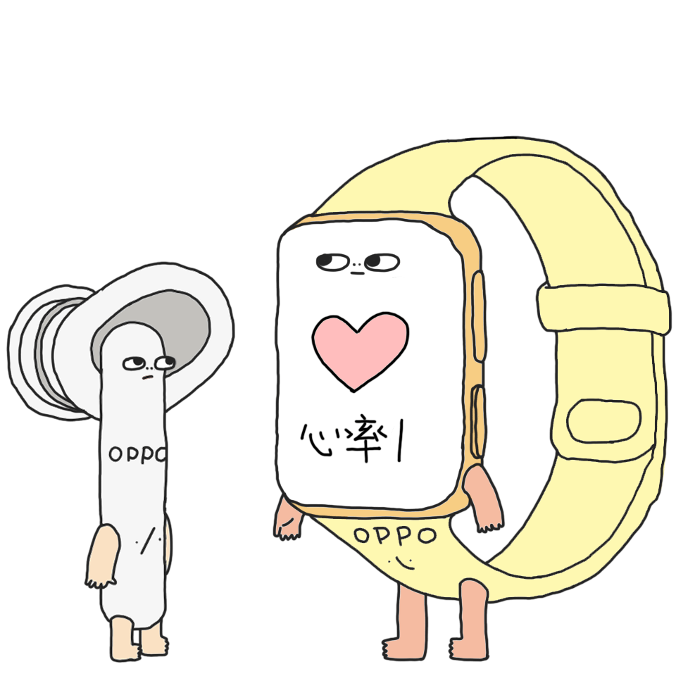 OPPO上线“方方圆圆”表情包，每副耳机都有它的脾气