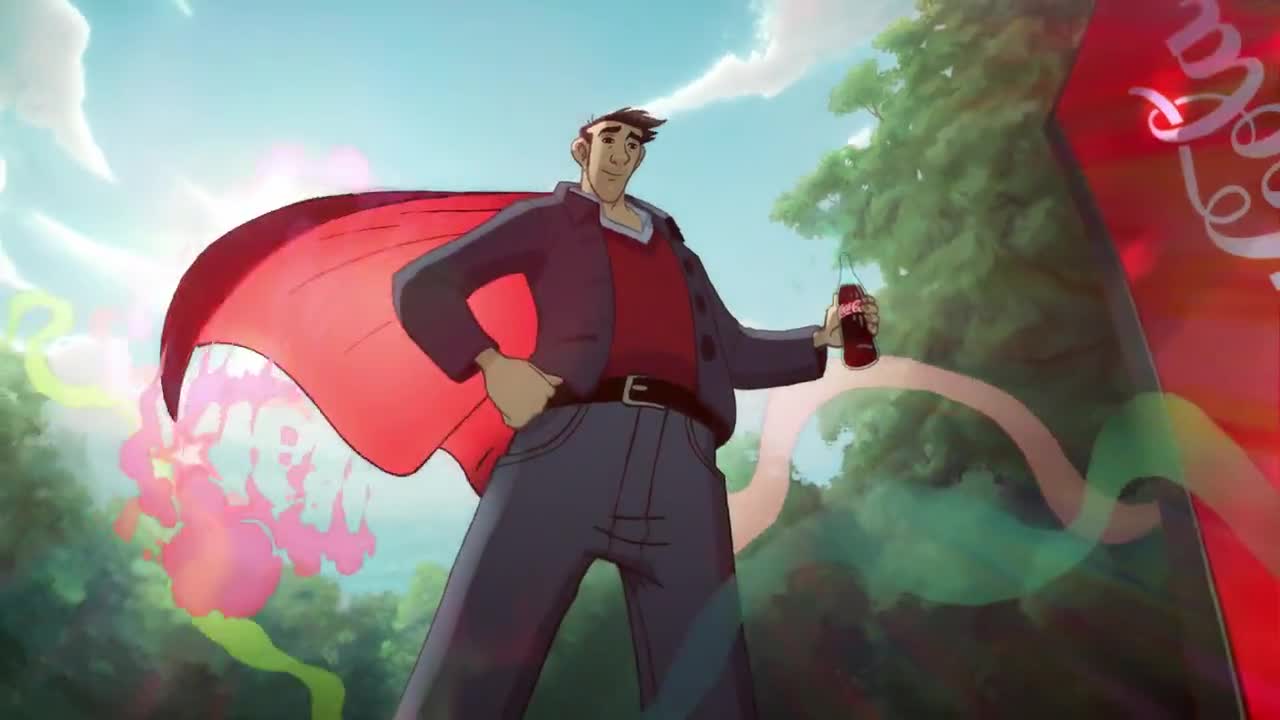 可口可乐产品动画片《男人与狗》